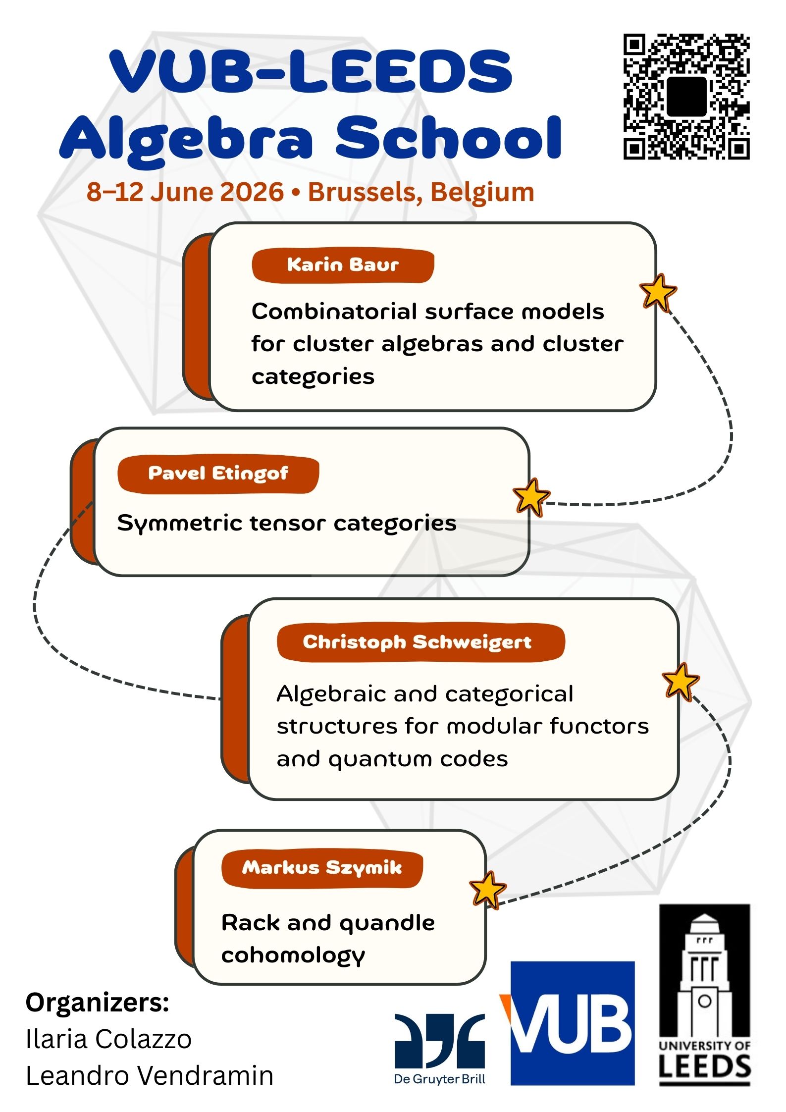 Poster for the VUB–Leeds Algebra School 2026